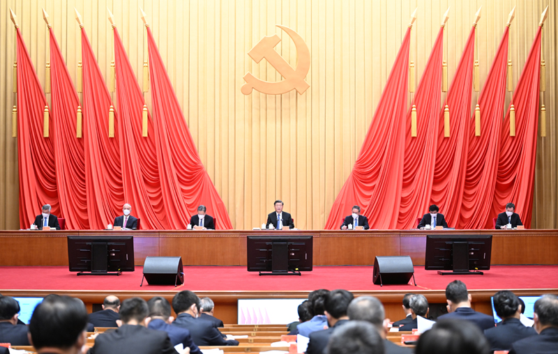 1月9日,中共中央总书记、国家主席、中央军委主席习近平在中国共产党第二十届中央纪律检查委员会第二次全体会议上发表重要讲话。李强、赵乐际、王沪宁、蔡奇、丁薛祥、李希出席会议。